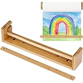 SMAODSGN 12 Inch Wooden Easel Paper Roll Holder Wall Mount Kraft Paper Roll Holder Brown Paper Roll Butcher Paper Dispenser for Kitchen DIY Office School Business Grocery Lists Art Projects（NO Paper）