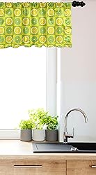 Ambesonne Lime Green Window Valance Pack of