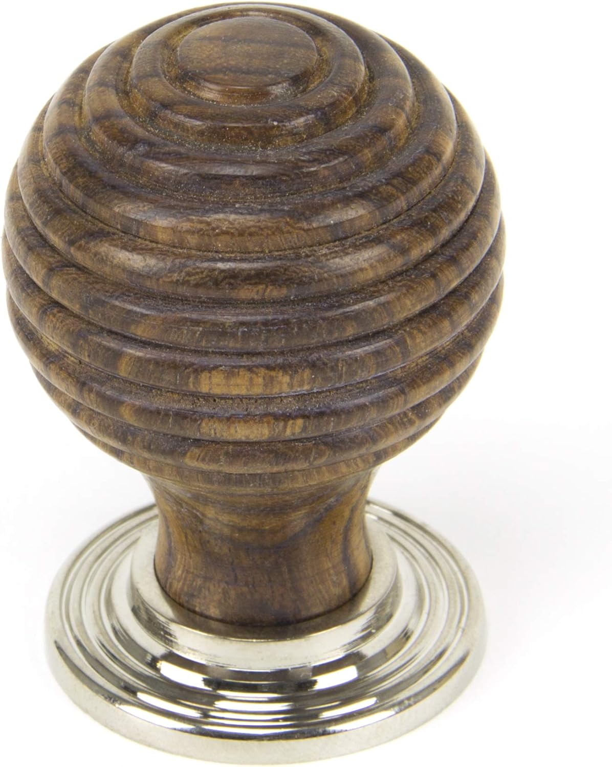 From The Anvil Rosewood and Polished Nickel Beehive Cabinet Knob 35mm 83873