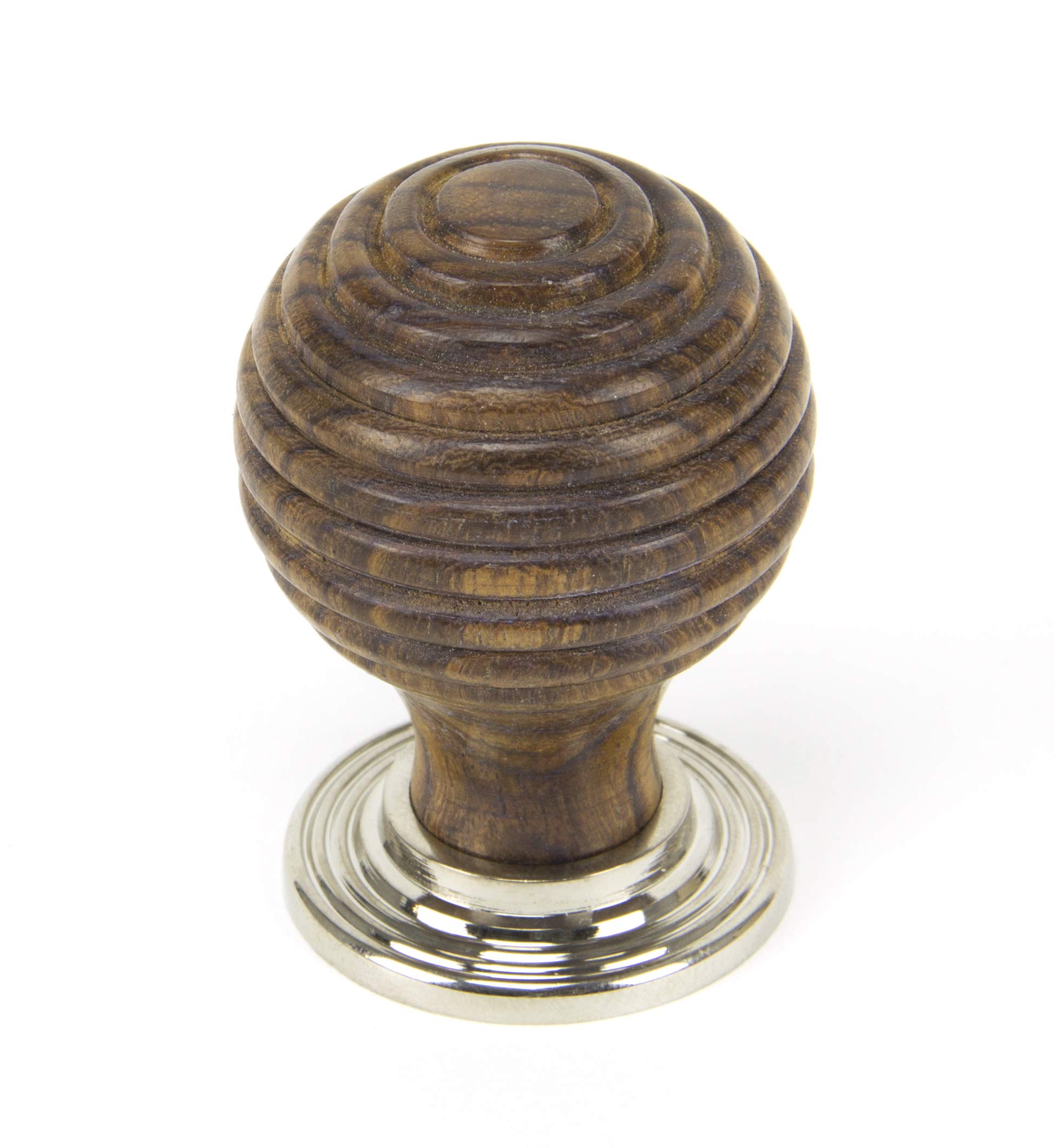 From The Anvil Rosewood and Polished Nickel Beehive Cabinet Knob 35mm 83873