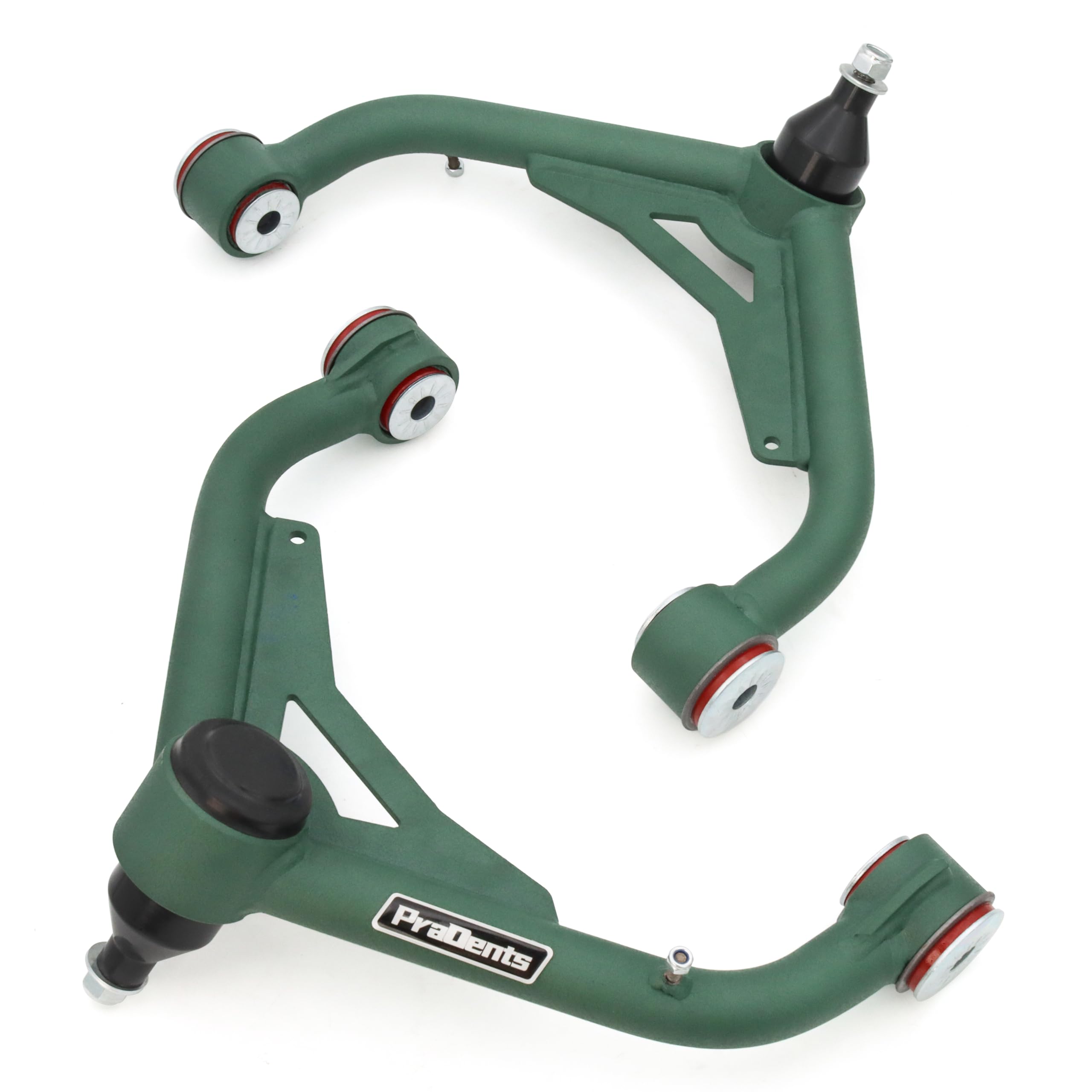 Photo 1 of Front Upper Control Arms for 2001-2010 Chevy Silverado 2500HD/3500HD 4WD, GMC Sierra 2500HD/3500HD 4WD, 2-4" Lift Suspension Tubular Arms with Ball Joint, Replacement OEM Suspension Arms,Wrinkle Green