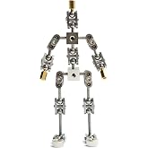 Kihomi Studio Stop Motion Armature Kit - Feet Tie Down DIY Metal Puppet Figure Skeletons Easy Assembly for Animation Character Design &amp; Creative Fun, Perfect for Stop Motion Animation (Silver, 4.5in)