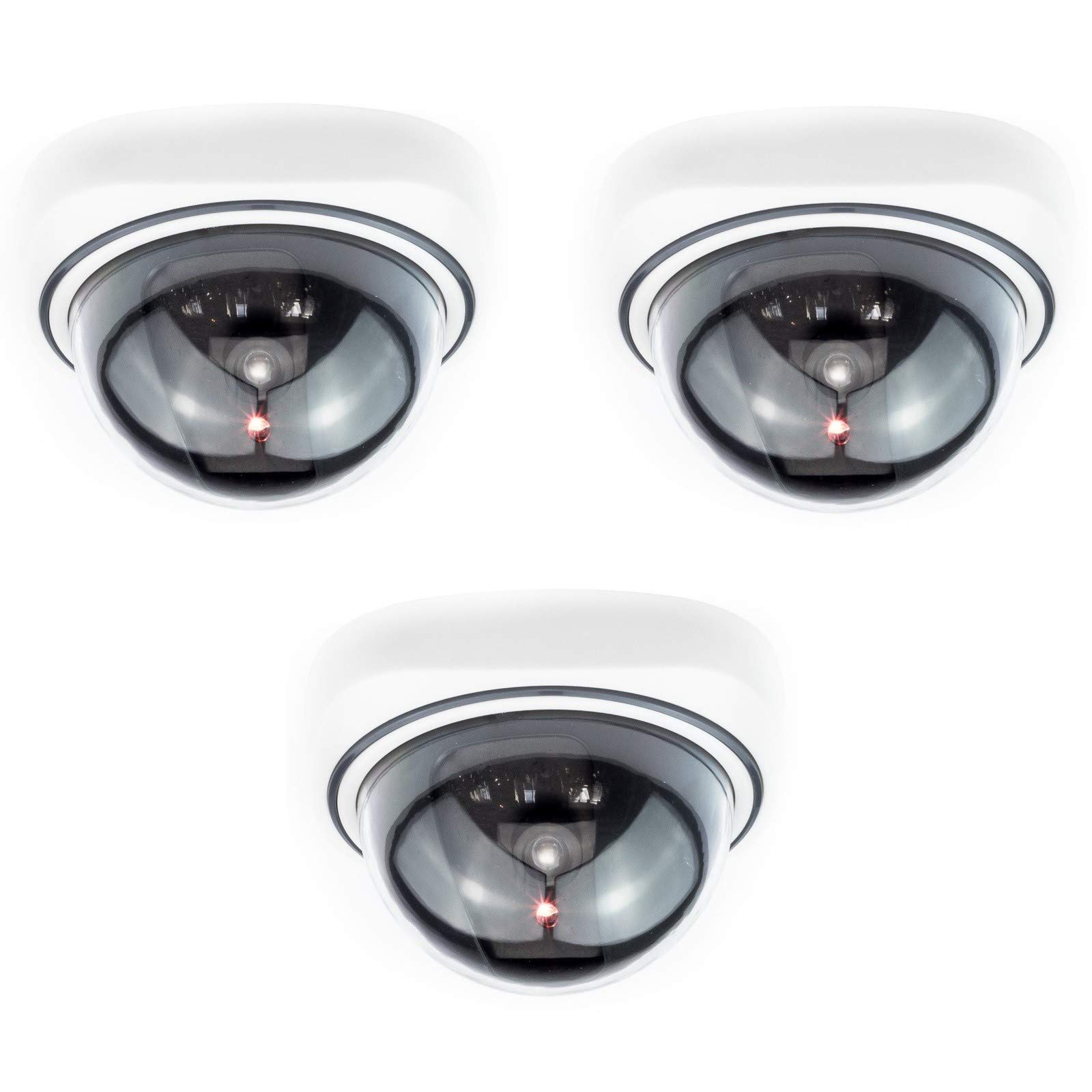 Digicharge Dummy Fake Outdoor Indoor Dome CCTV Security Camera Surveillance with Blinking LED