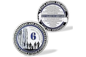 E-COIN Thin Blue Line Police Officer Challenge Coin - I Got Your Six
