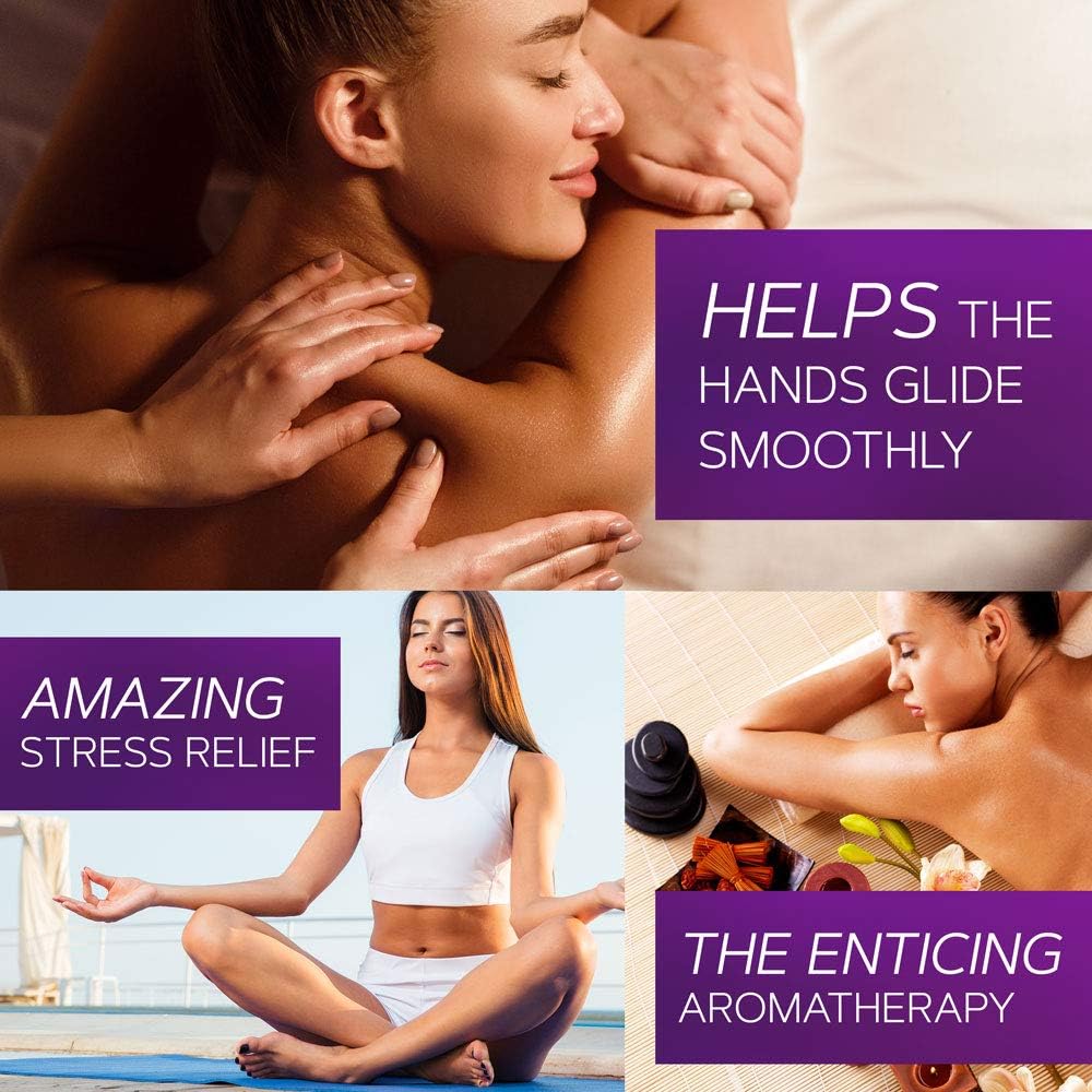 Sensual Massage Oil - Temptation - Natural Aphrodisiac Massage Oils for Couples - Aromatherapy Essential Body Oil with Ylang-Ylang, Neroli, Patchouli, Rose & Vitamin E | Spa & Skin Therapy, 3.4 fl Oz: Health & Personal Care