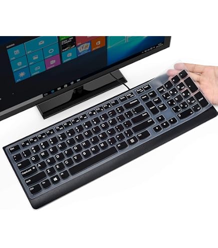 Funda De Teclado Transparente De Silicona MUBUY-GOL Para Teclado Inalámbrico Lenovo 510 GX30N81775/4X30M39458 & KBRFBU71 EKB-536A SK-8823 ALO730S