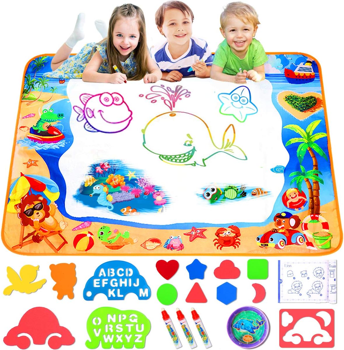 meland large water doodle mat