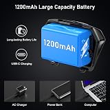 Blukar Head Torch Rechargeable 2000L LED Headlamp IPX5 6 Modes USB-C view 6
