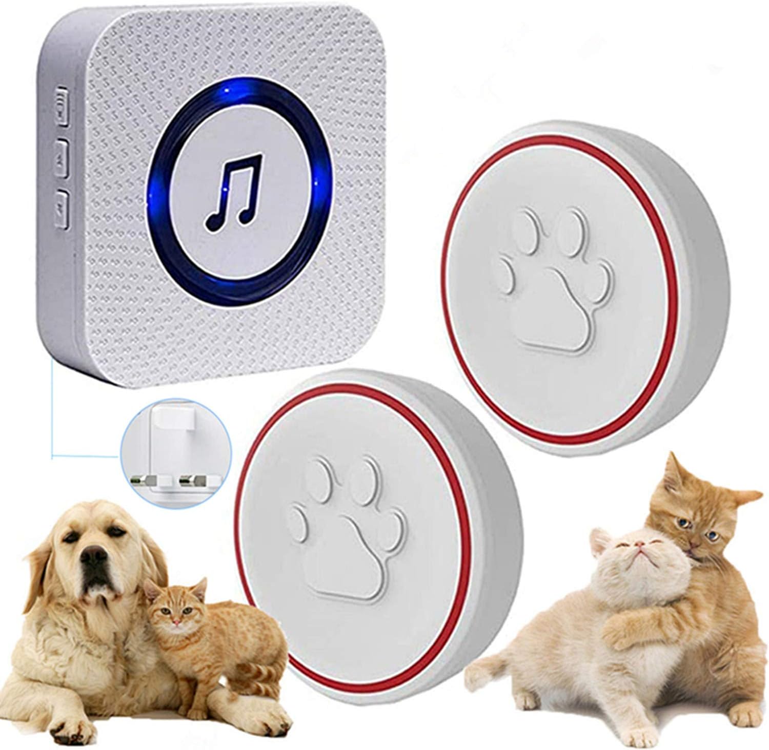 ChunHee Wireless Dog Cat Doorbell/Doggie Doorbell/Pet Door Bells Toilet