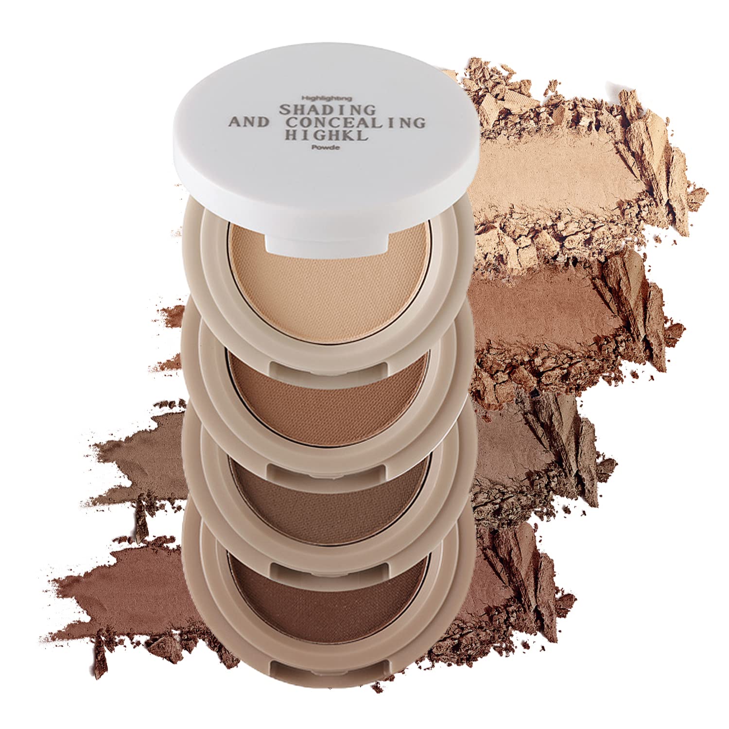 Erinde 4 Colors Mini Eyeshadow Palette, Matte Shimmer Quartet, Rich Color, Velvety Texture, Eye Makeup Palette with Mirror, High Pigmented, Long Lasting, Ultra-Blendable, Great for Travel M01#