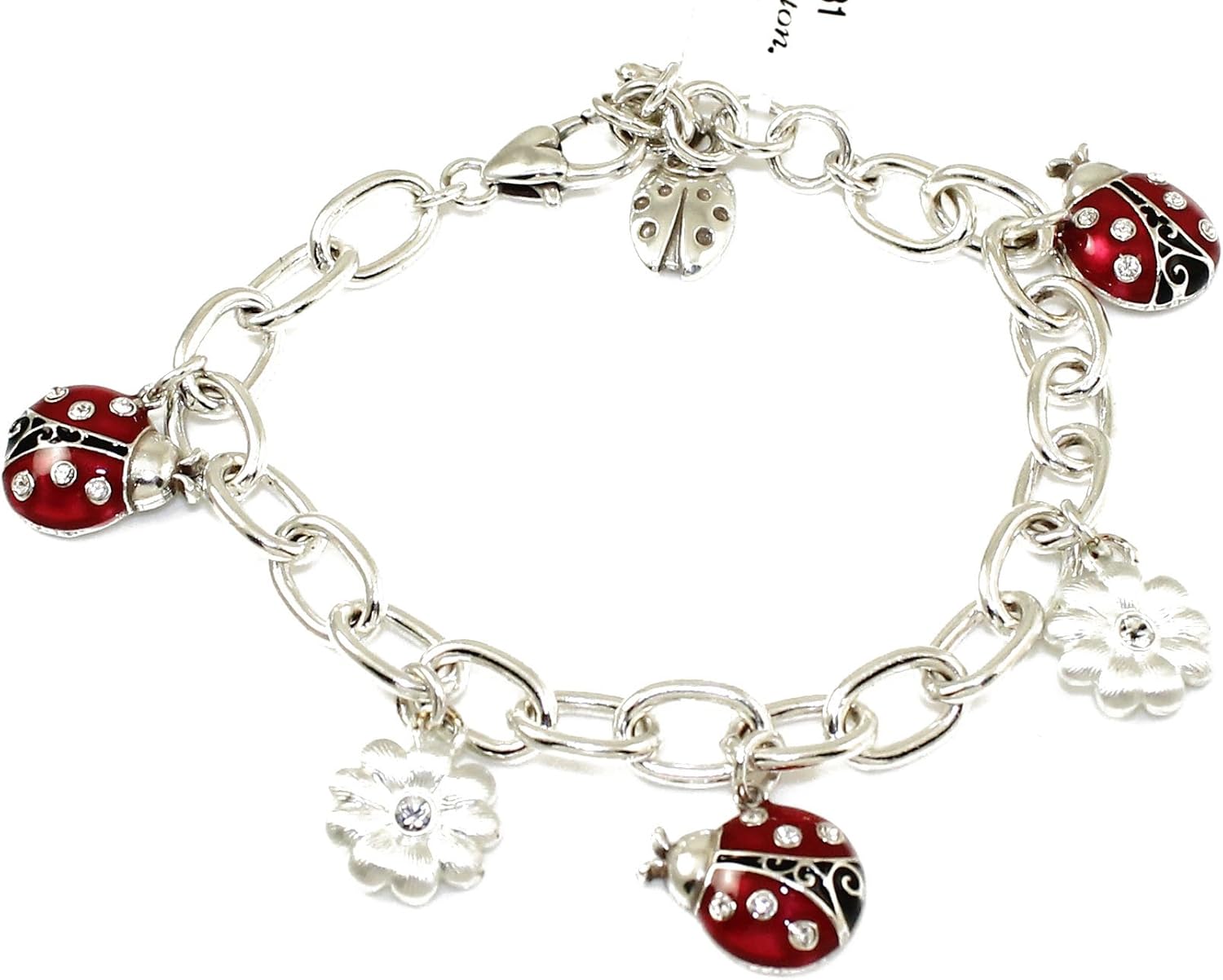 Brighton Lucky Bug Ladybug Charm Bracelet Jewelry