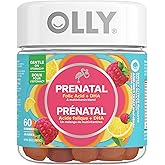 OLLY Prenatal Gummy Supplement with no artificial flavours and colours Sweet Citrus multivitamin to help support mommy and ba