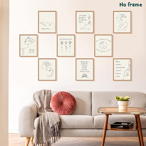 Poster Motivazionale Ispirazionale Per Ufficio E Terapia | Growth Mindset Boho | Stampe Su Tela Con Cornice 38x29cm | Regalo Anti-Ansia Per Casa - 6