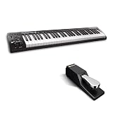 M-AUDIO Keystation 61 MK3 Paquete de Controlador MIDI con Pedal de Sustain M-AUDIO SP-2 para Grabación de Estudio, Producción Musical, Podcasting, Streaming