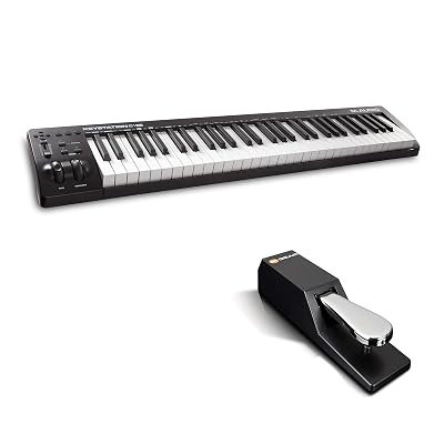 M-AUDIO Keystation 61 MK3 Paquete de Controlador MIDI con Pedal de Sustain M-AUDIO SP-2 para Grabación de Estudio, Producción Musical, Podcasting, Streaming