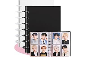 Kpop Photocard Binder, 2 Pack with 40 Pages 160 Pockets, 3-Inch Photo Card Holder Album for Fujifilm Instax Mini, Polaroid Ph