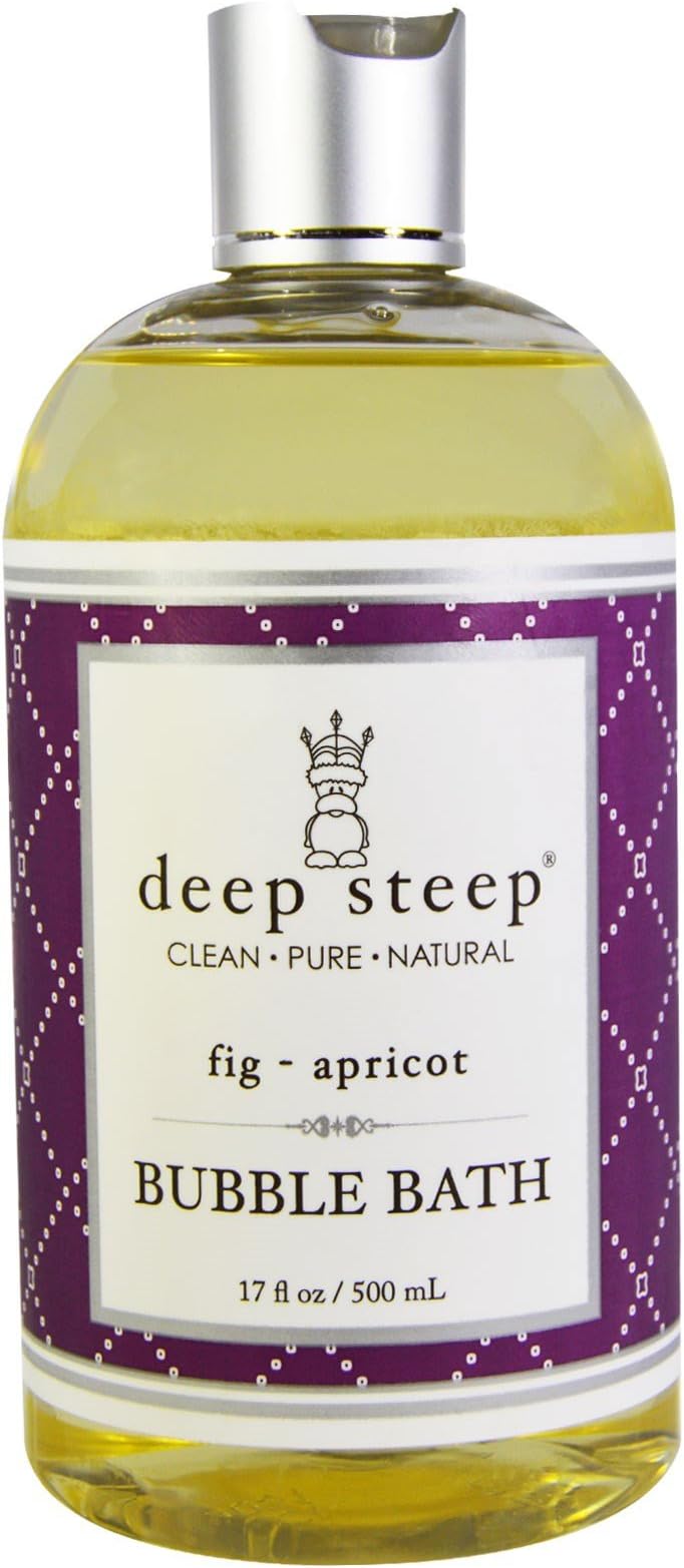 Deep Steep, Bubble Bath Fig Apricot 17 Ounce (Pack of 2)