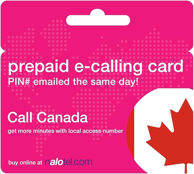 Prepaid Phone Card Cheap International ECalling Card 20 for Canada
