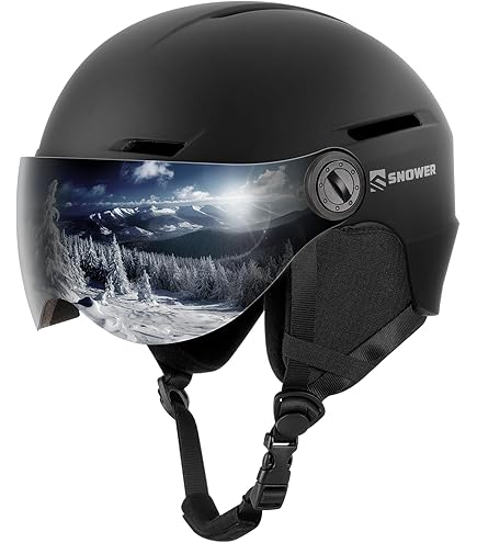 2-in-1 Detachable Wind Shield Ski Helmet Anti-Fog Anti-UV Integrated Ski Goggles for Snowboarding : Sports & Outdoors