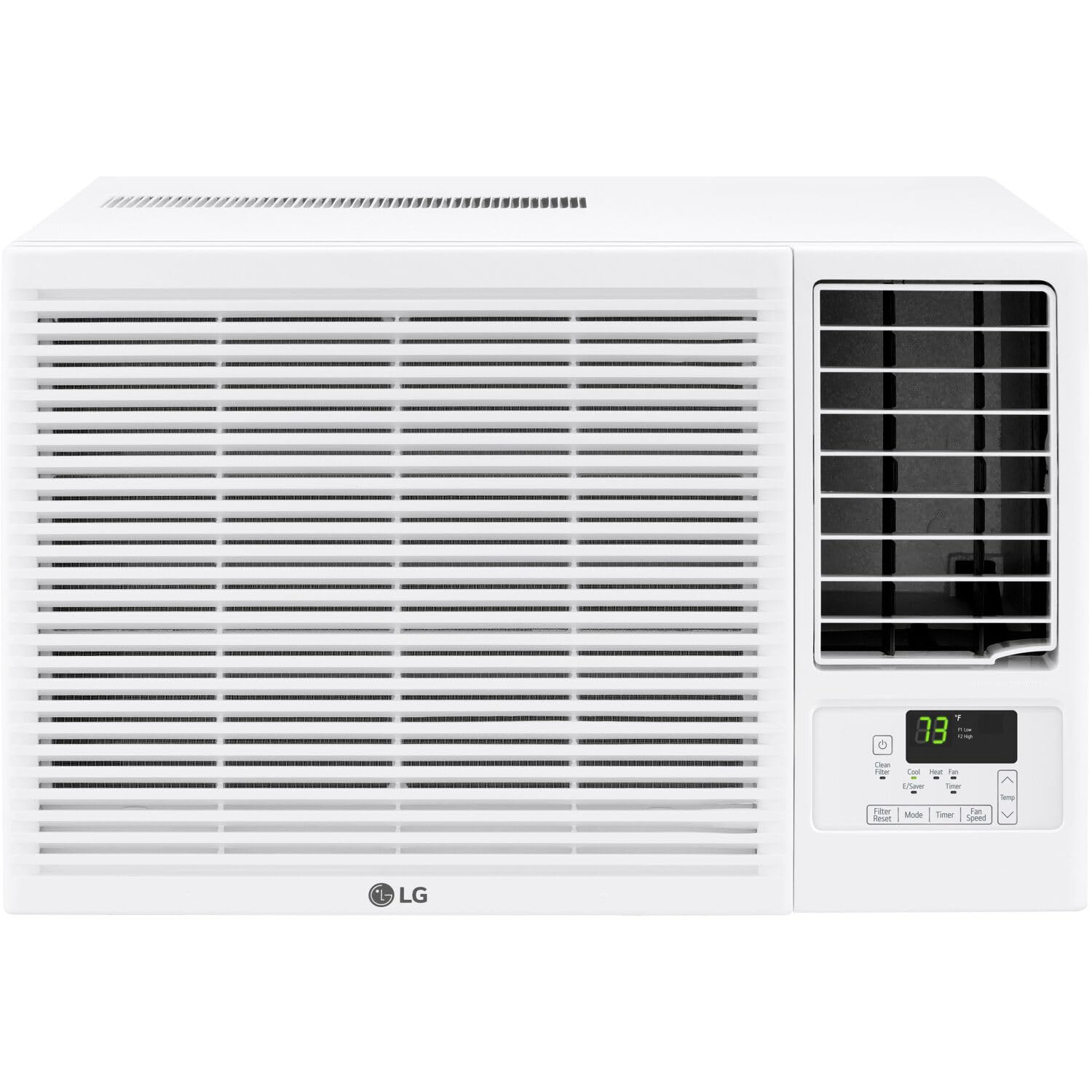 LG 12,200 BTU Window Air Conditioner with Supplemental Heat, 230/208V, Cools 570 Sq.Ft. (19' x 30' Room Size), Electronic Controls with Remote, 2 Cooling, Heating & Fan Speeds, Slide In-Out Chassis