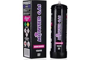 KIWOEN Whipped Cream Charger Nitrous Oxide Tank 2.2L N2O Whip Cream Charger 1364g, Pack of 1