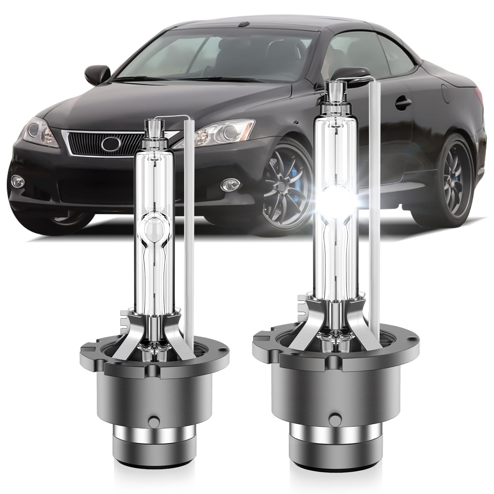 Photo 1 of SENROBO Fit for Lexus 2008 2009 2010 2011 2012 LS600 LS600H LS600HL 2006-2015 IS250 IS350 D4S HID Xenon Headlight Bulbs, High Low Beam Light Bulb, 6000K Cool White, Pack of 2