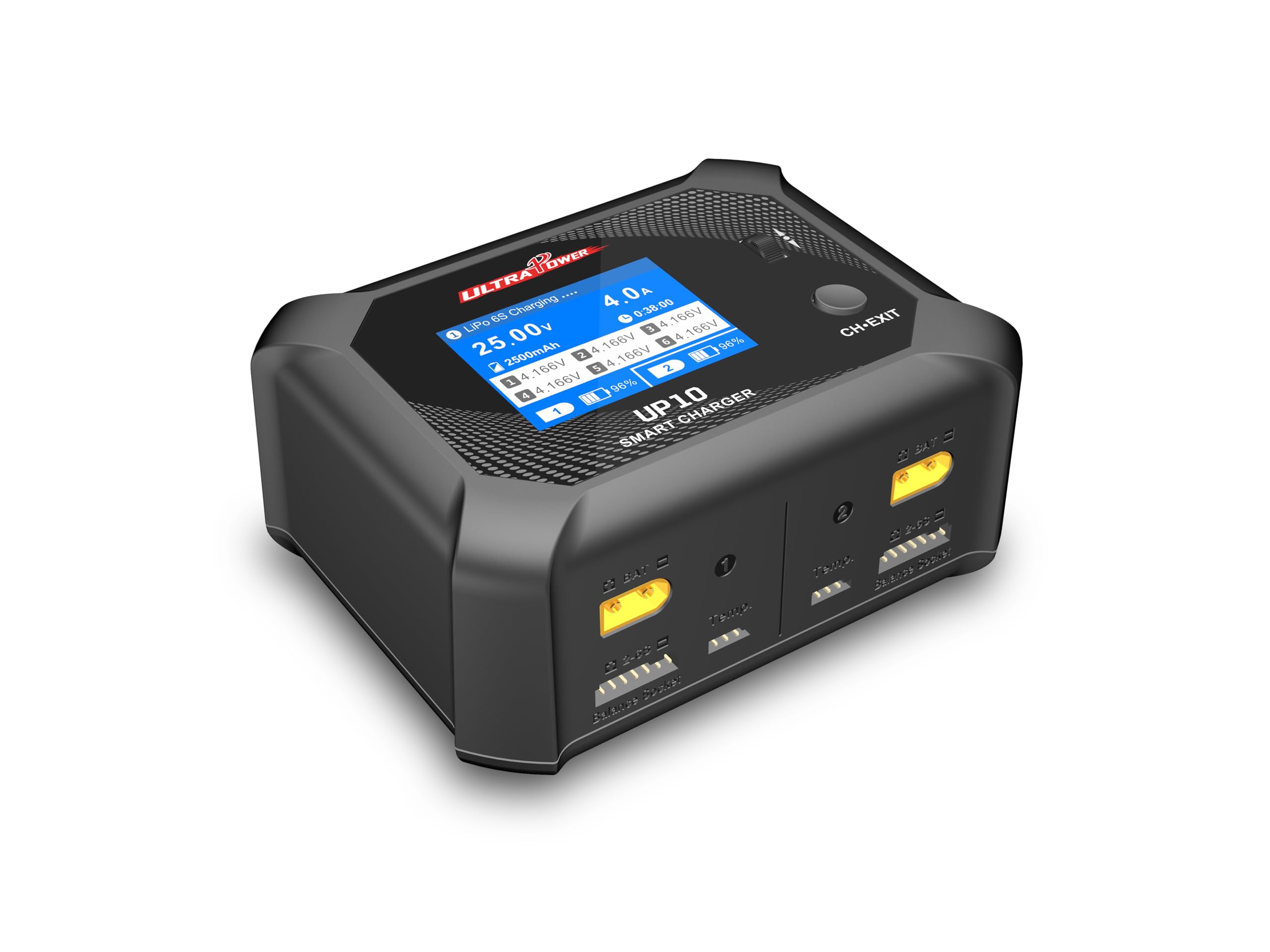 YUNIQUE GREEN-CLEAN-POWER UP10 AC/DC Charger 2X100W 10A - Dual Channel Charger with Intelligent Balance for LiPo LiFe LiHV NiMH NiCd Batteries