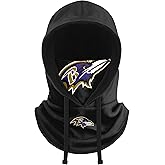 NFL Team Logo Black Drawstring Winter Cap Hooded Gaiter Balaclava Face Cover