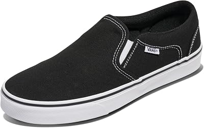 Asher Unisex Sneaker, Canvas Black White, 45 EU