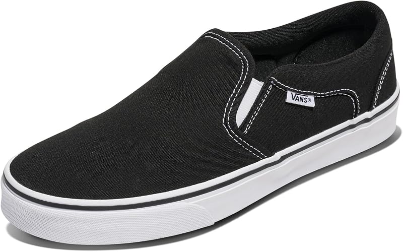 Asher Unisex Sneaker, Canvas Black White, 45 EU