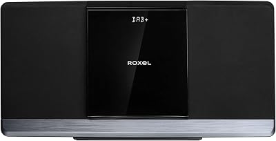 Roxel RCD-320 Micro Hi Fi System with CD DAB FM Bluetooth USB AUX White LED