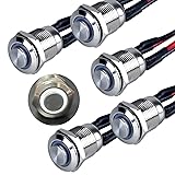 DMWD 5pcs 12mm High Round Head Momentary Push