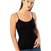 VAVONNE Spaghetti Strap Camisole Tank Tops for Women, Basic Slim-Fit Cotton Cami Undershirts