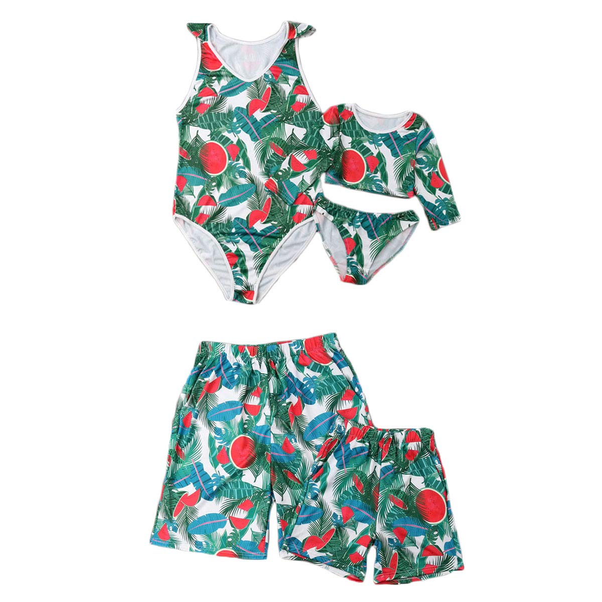 matching baby boy and girl swimsuits