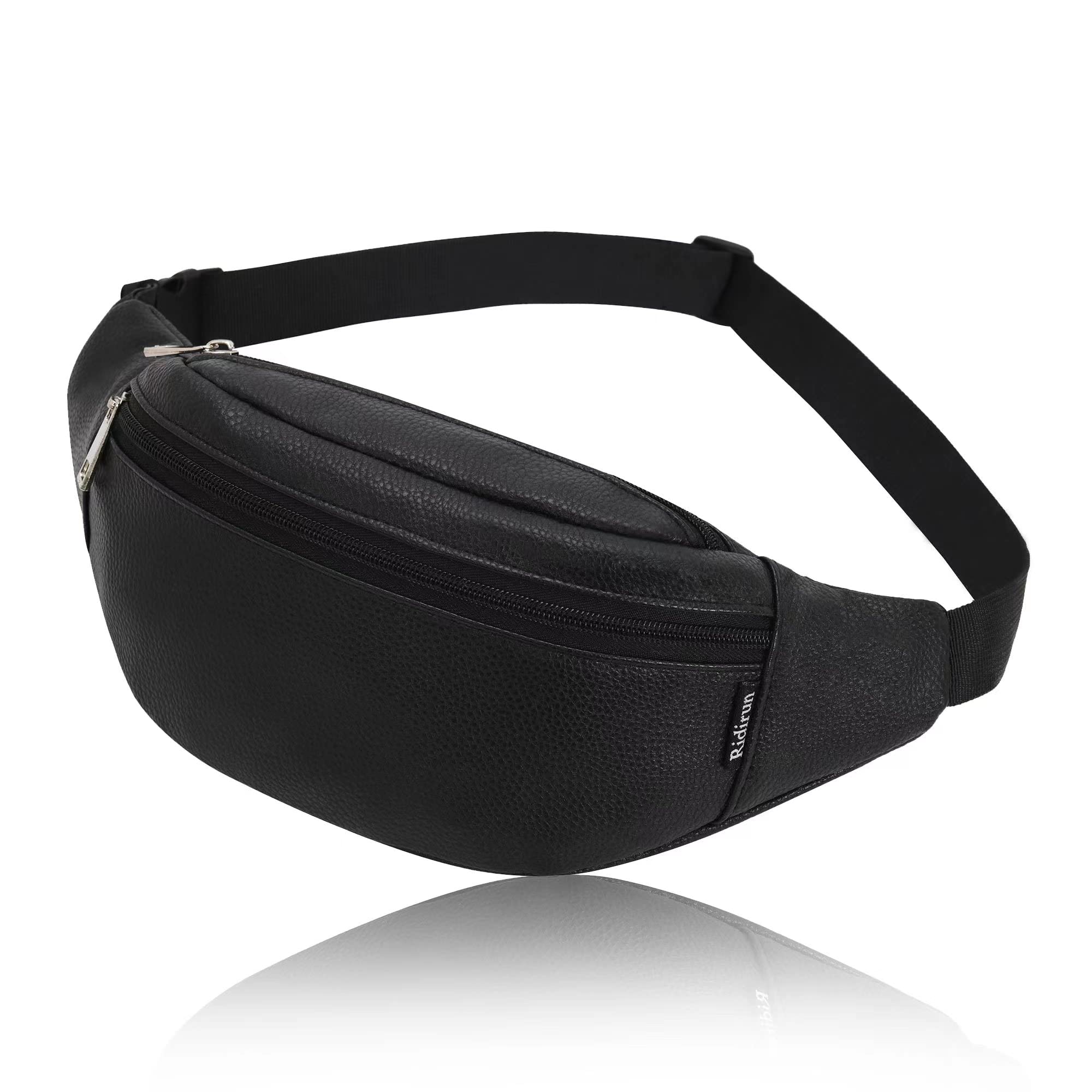 Bumbags Fashion PU Leather Shiny Fanny Packs for Women Waterproof Waist Bag for Ladies Running Walking Hiking Shopping Travel Belt Bags Money Hip Pouch Pack