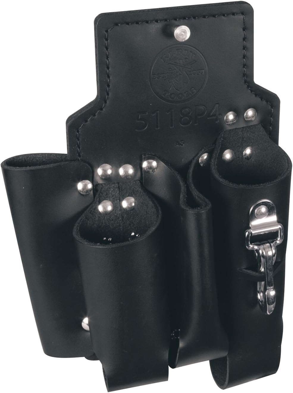 Klein Tools 5118P4 Lineman 4-Pocket Tool Pouch, Brown - - 