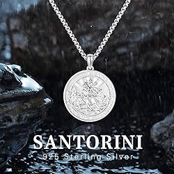 DOTBJ 925 Sterling Silver White Gold Plated Saint
