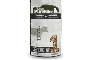 PureBites Mini Beef Freeze Dried Dog Treats, 1 Ingredient, Made in USA, 3oz