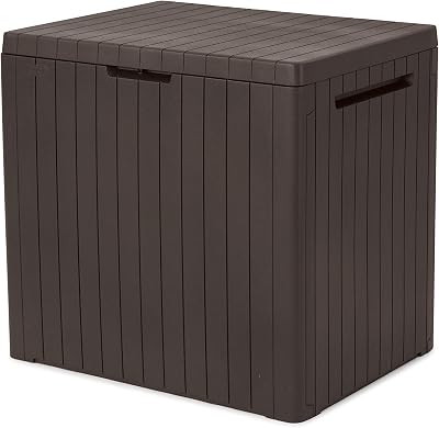 Keter City Outdoor Plastic Storage Box Garden Furniture 57.8x44x54.8cm Brown