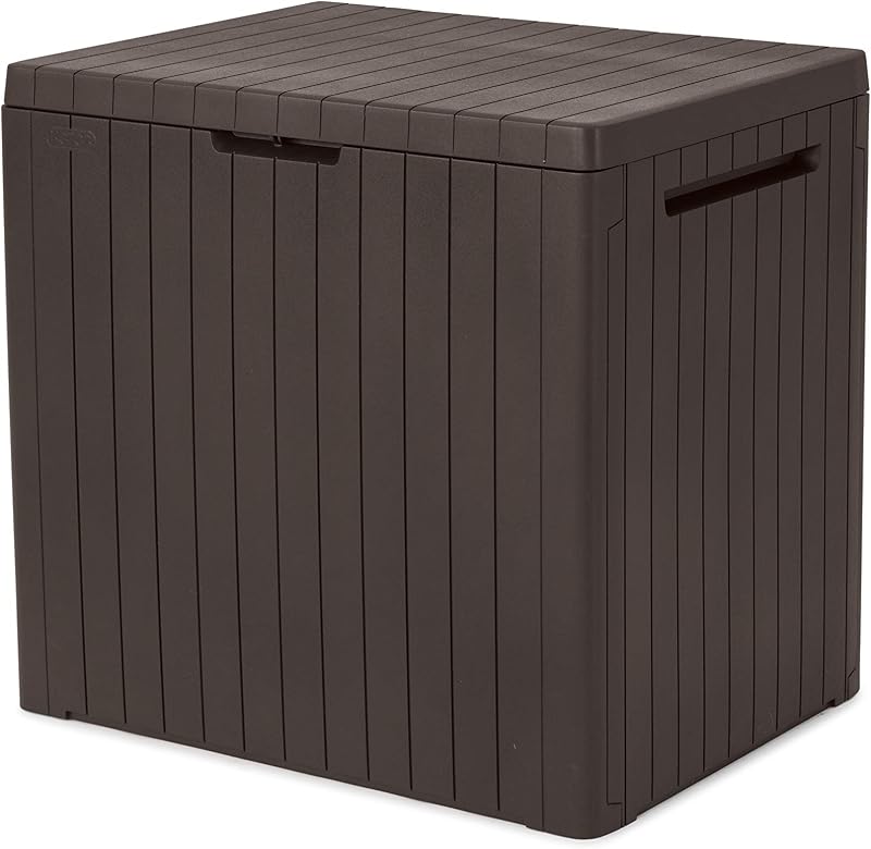 Keter City Outdoor Plastic Storage Box Garden Furniture 57.8x44x54.8cm Brown