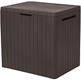 Keter City Outdoor Plastic Storage Box Garden Furniture 57.8 x 44 x 54.8 cm - Brown