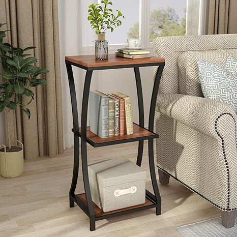 Amazon Com Tribesigns Tall End Tables 3 Tier Side Table