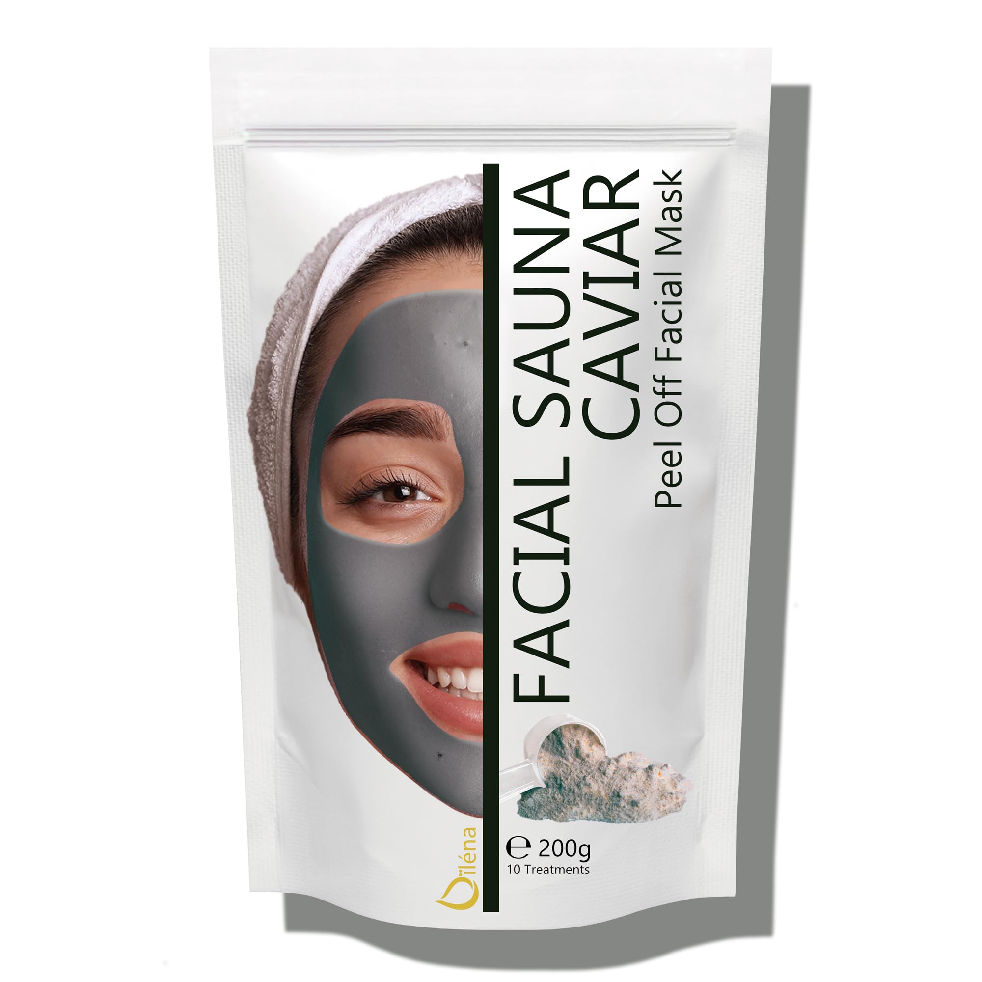 Alginate Peel-Off Moisturizing Powder Mask + Dosis Blackhead Remover Face Mask (Hot Facial Sauna Caviar Mask) Protein treatment Skincare Anti-aging Caviar Facial mask Sauna mask for acne 200g/7.05oz