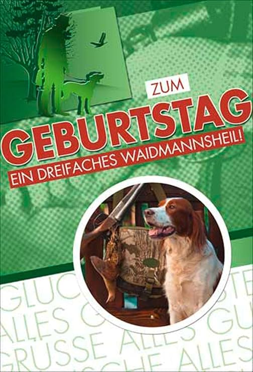 Pour Son Anniversaire Waidmannsheil Keiler Carte D Anniversaire Chasseur Chasse Avec Enveloppe
