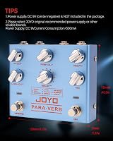JOYO Reverb Pedal PARA-VERB R-31 Digital Stereo with 9 Effects True Bypass view 6
