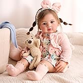 BABESIDE 24 Inch Lifelike Reborn Baby Dolls, Realistic Baby Doll Girl Soft Body Cute Real Life Baby Dolls Ideal Gift for Kids Age 3+ Pretend Play and Collectors