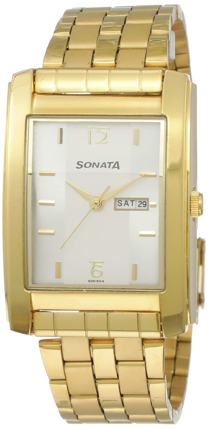 sonata gold watch