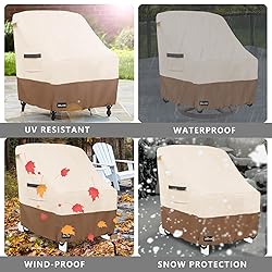 ANartcle Patio Adirondack Chair Cover 2 Pack,600D