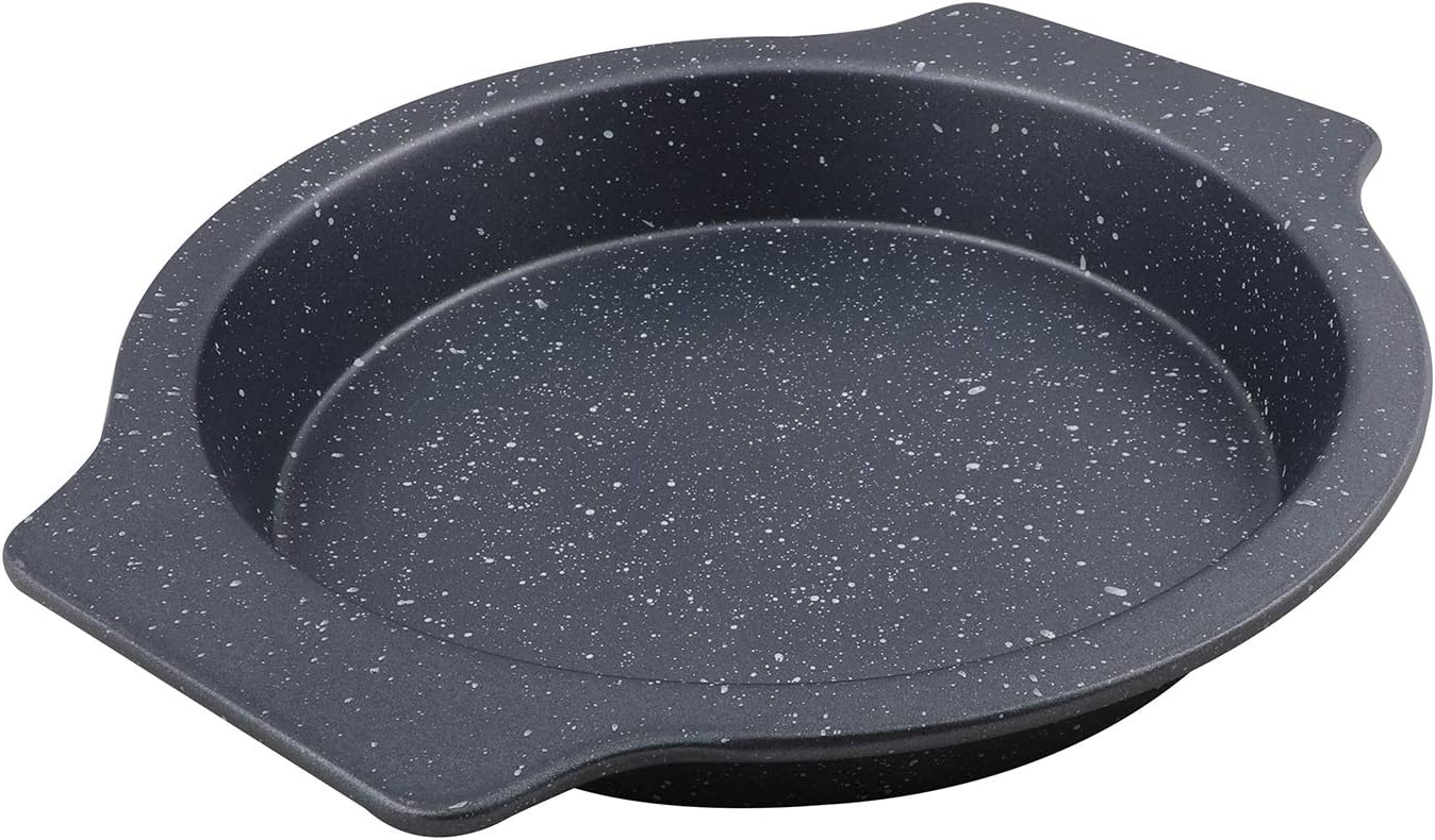 bilAnca ® Cake Pan with Marble Stone PFOA Free Non Stick Coating Round Mould Tin with Handle for Cooking Baking | Heavy Gauge Construction