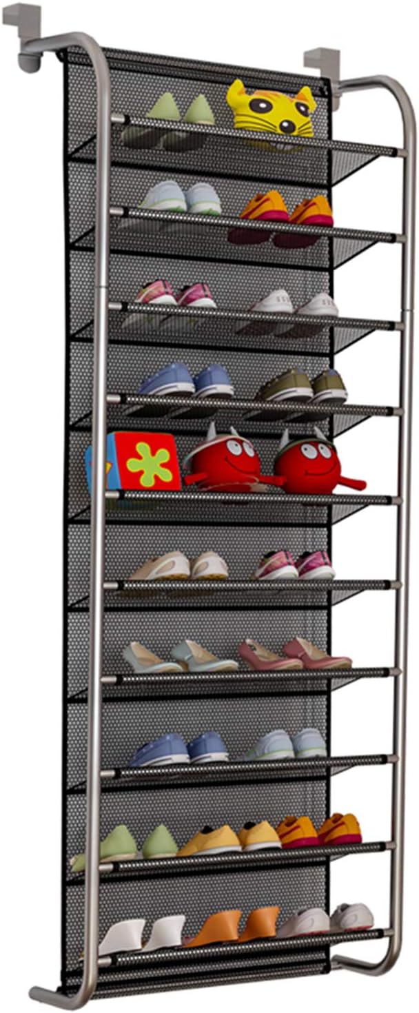over the door shoe rack on Shoe Organizers 10 Tier Steel Shoe Organizer Hanging Shoe Shelves Large Space 22 04 X 8 26 X 59 44 Decdeal Over The Door Shoe Rack Over The Door Shoe Organizers